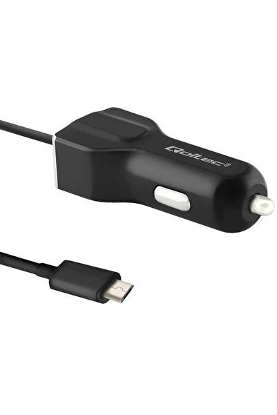 Qoltec Încărcător auto | 12V-24V | 5V/3.4A | USB + micro USB