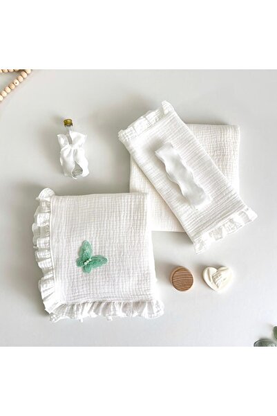 Anya-Events Εκκλησιαστικό κοστούμι από μουσλίνα σε χρώμα ιβουάρ με διακόσμηση...