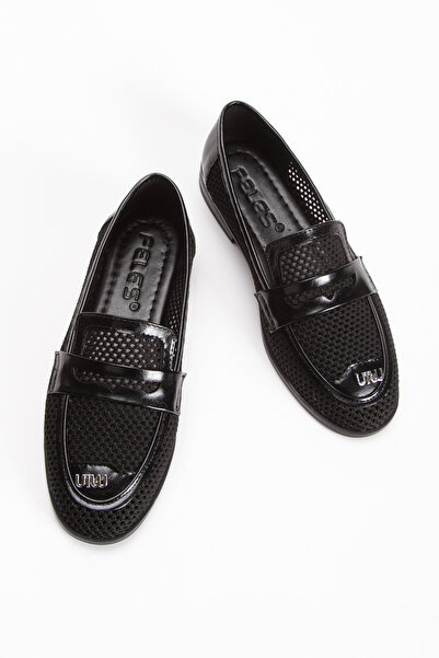 Melvoria أحذية نسائية بإبزيم تريكو حذاء لوفر