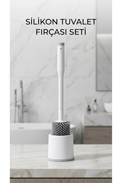 Generic Brand Ergonomska silikonska četka za toalet sa rezervoarom za deterdžent