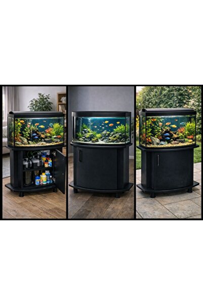 AhMir 80’LİK BOMBELİ AKVARYUM DOLABI