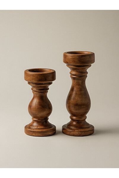 Minihol Sedona Kahverengi Şamdan Seti