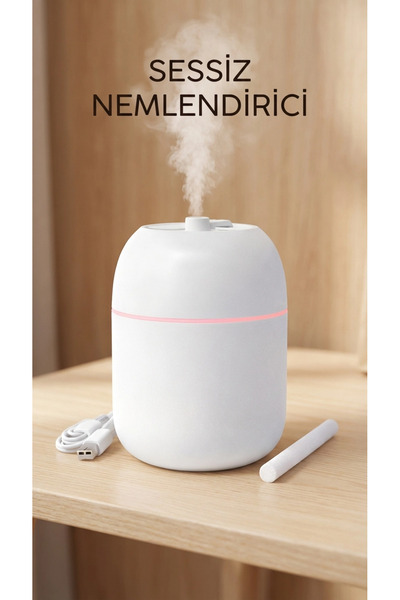 Genel Markalar Hava Nemlendirici 220ml Buhar Makinesi, Ofis ve Ev Ortamları için Uygun, Kompakt ve Hafif Tasarım