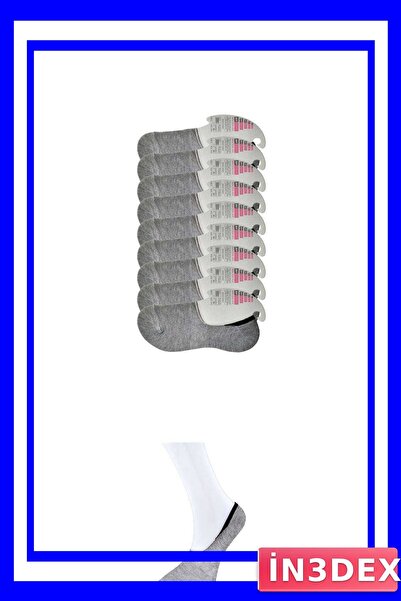 İN3DEX طقم جوارب نسائية باللون الرمادي حذاء مسطح من 9 قطع