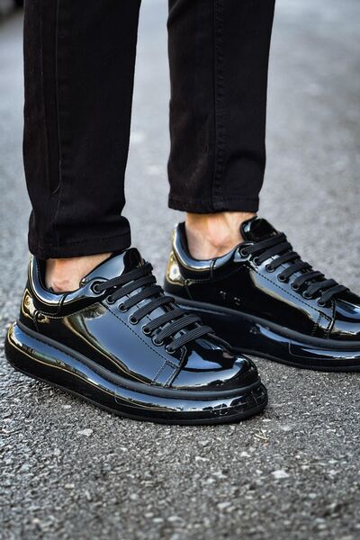 pabucmarketi Lace-Up Men's Sports Shoes Black