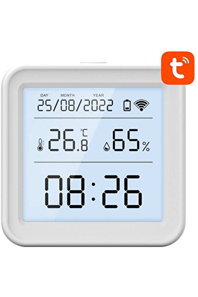 Gosund Senzor de temperatură și umiditate Wifi S6 (ecran LCD, iluminare de fu...