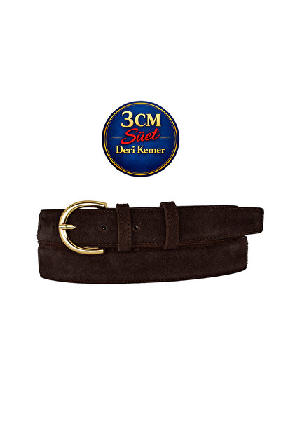 GoDeri Prava koža , 3 cm zlatne boje Sa kopčom , tamno smeđa Antilop , prošiv...