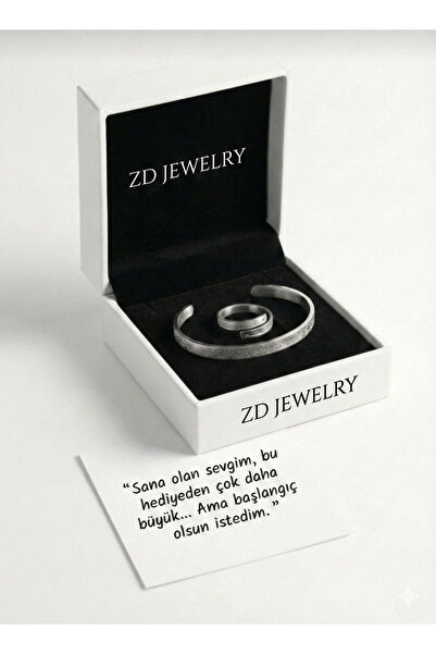 ZD JEWELRY Ayetel Kürsi Bileklik ve Ayetel Kürsi Yüzük Koruyucu Dualı Çelik B...