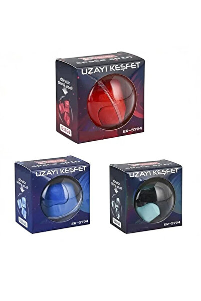 NaSaDAN Uzayı Keşfet Döner Küp Silgi Tekli Anti Stress | Eğlenceli Renkli Tas...