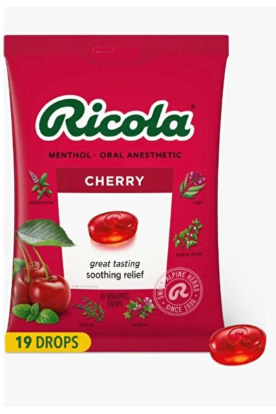 Ricola Made With Swiss Alpine Cherry Cough Drops Pastil 19 adet 75 gr