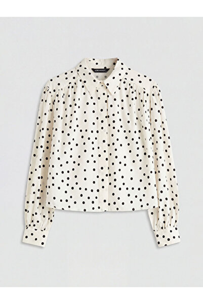 LC Waikiki Cămașă de damă Özmarka Noul Sezon cu buline li poplin