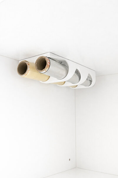 MÜTEFERRİKA 3D Dolap İçi Rulo Tutucu Organizer – Duvar Altı Kağıt, Streç Film...