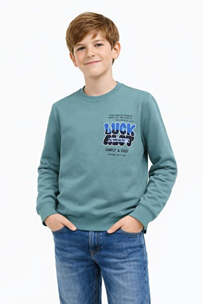 BAGLAN Φούτερ για αγόρια με σχέδιο με τύπωμα στο μπροστινό και το πίσω μέρος ...