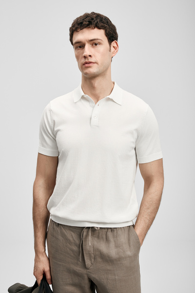 Lufian Derek Men's Modal Mixed Sweater Off-White