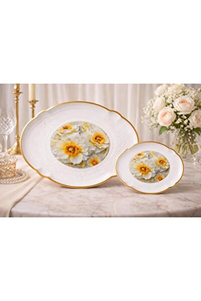 kısmet kristal Luxury Designed 2-Piece Acrylic Tray Home and Guest Presentati...