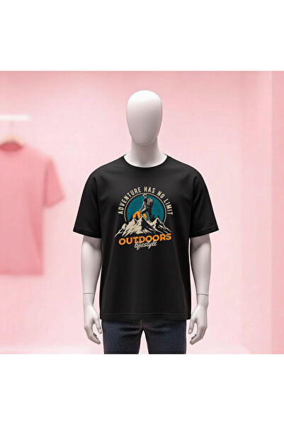 Vordevia Printed Crew Neck Wide Fit Unisex Tshirt