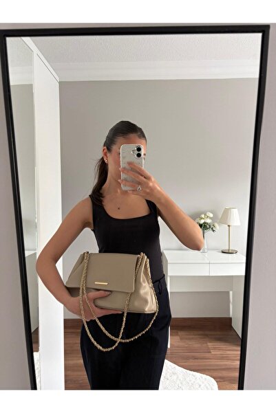 Senza Vedere Γυναικεία τσάντα ώμου και clutch Lorea με λουράκι αλυσίδας