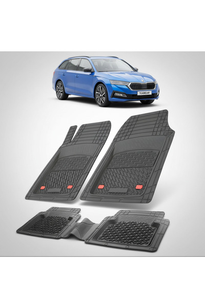 TEAMCAR Πατάκια δαπέδου συμβατά με Skoda Octavia IV Combi Facelift 2024-2026 ...