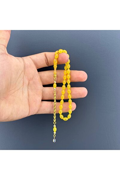 SUAT YEŞİLYURT Bilek Boy Sarı Nazar Boncuğu Detaylı Gümüş Püsküllü Alman Baka...