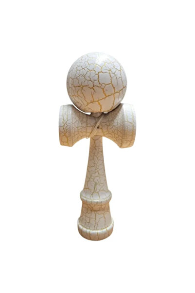 ABYZ Kendama profesională din lemn cu 2 cupe 19x7 cm bej