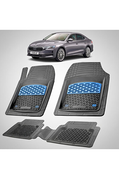 TEAMCAR Πατάκια δαπέδου συμβατά με Skoda Octavia IV Liftback Facelift 2024-20...