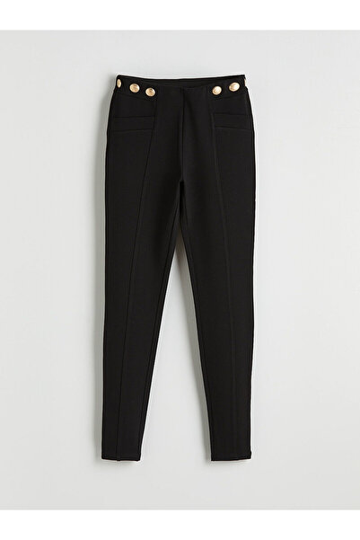 LC Waikiki Peak New Season Button Detailed Women's Leggings Trousers