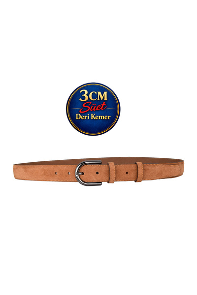 GoDeri Prava koža , 3 cm crna nikl boja Sa kopčom , cimet Antilop , šivane kl...