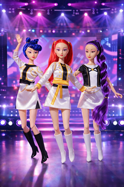 OEM Set of 3 Musical Dolls 32 cm Kpop Demon Hunters / K-pop Demon Hunters - w...