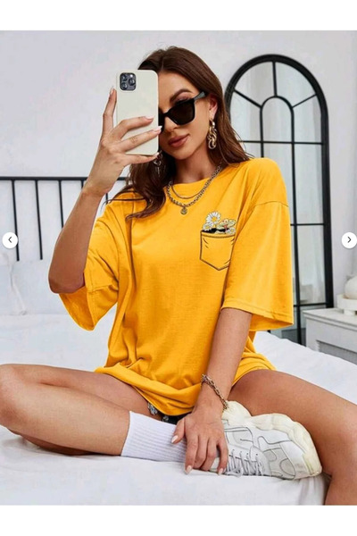 Boi Basic Printed / Unprinted Unisex Casual Oversized Boyfirend T-Shirt Flora...