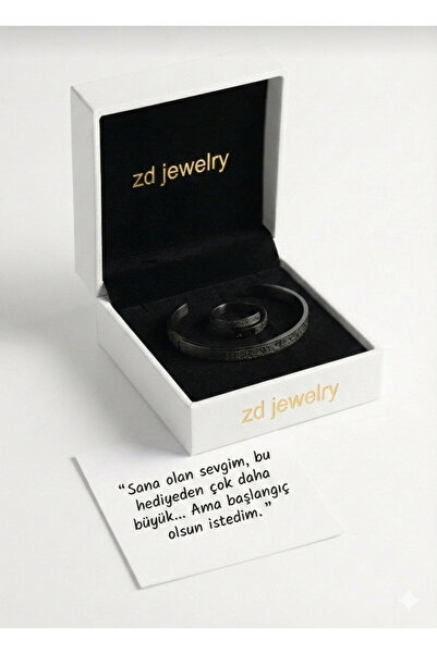 ZD JEWELRY Ayetel Kürsi Bileklik ve Ayetel Kürsi Yüzük Koruyucu Dualı Çelik B...