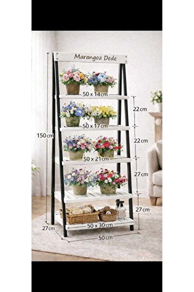 KOVANCI MARANGOZ DEDE AHŞAP SAKSILIK SAKSI STANDI DEKORATİF RAF DÜZENLEYİCİ