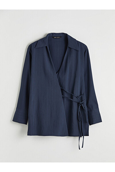 LC Waikiki Peak New Season Double-Breasted Collar Modal Blend Women's Kimono