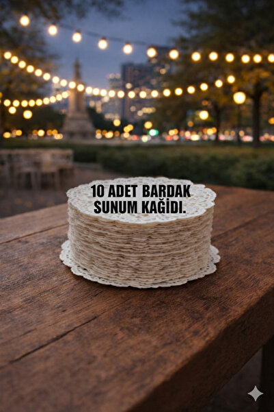 Euro Pink 10 Adet.Dantelli Beyaz Kağıt.Bardak Altı Sunum Kağıdı