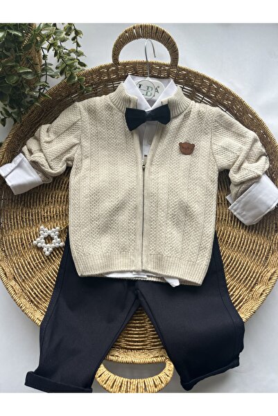 Nova Lovmi Baby HIRKALI PAPYONLU GÖMLEK PANTOLON TAKIM