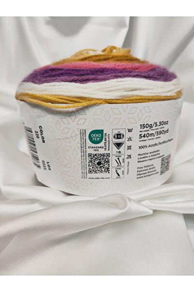 PAPATYA YARNS Papatya Cake Ebruli Hand Knitting Yarn (1 Piece) 150Gr. Color: 220