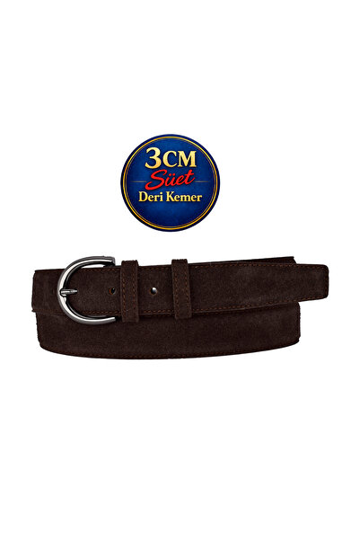 GoDeri piele naturală , 3 cm Culoare Nichel Negru cu cataramă , Maro închis p...