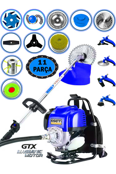EISEnn Germany RX-11 STAHL Sırt Tipi Benzinli Ot Çalı Çim Biçme Tırpanı+ 11 P...