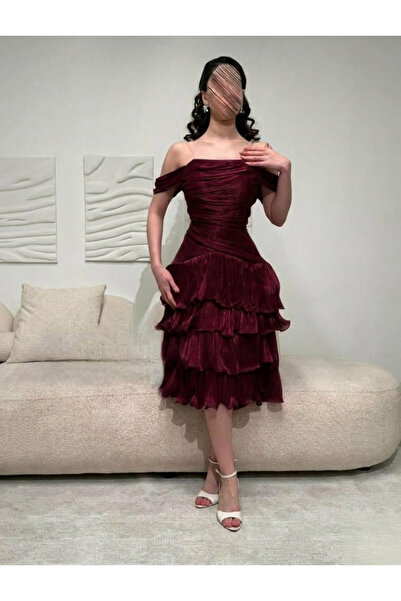 GORI FASHION Elegant tiered crinkle dress