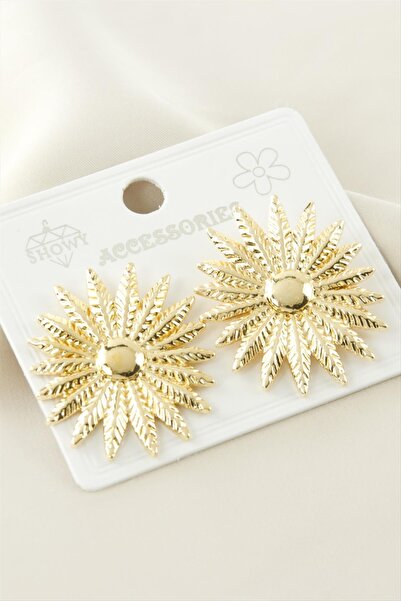 Angel Of Life Flower Metal Earrings