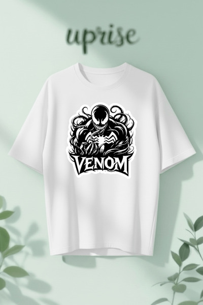 Vordevia Venom cu imprimeu bumbac lu supradimensionat tricou