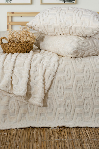 True Home Collection Луксозен бохемски комплект спално бельо, двойно, 2 калъф...