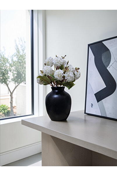 zanfagroup Decorative Canvas Black Vase with Chrysanthemum Flowers (Flowers I...