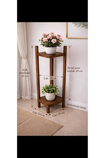 KOVANCI MARANGOZ DEDE AHŞAP SAKSILIK SAKSI STANDI DEKORATİF RAF DÜZENLEYİCİ