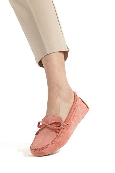 Ateş حذاء نسائي كاجوال جلد سويدي من جلد البقر الأصلي حذاء لوفر