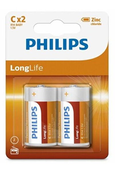 Philips Σετ 2 μπαταριών LONGLIFE R14 C BLISTER
