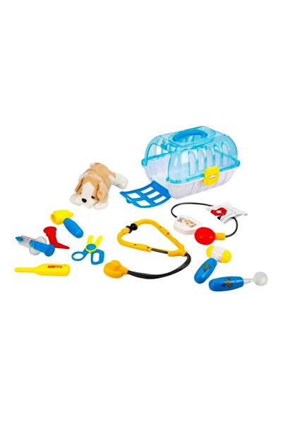 NW NessiWorld مجموعة نيسي وورلد مان البيطرية للكلاب المصنوعة من القطيفة مع حقيبة