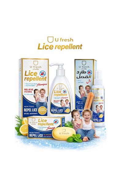 U FRESH مجموعة العناية بالشعر من 3 قطع شامبو + بخاخ + صابونة