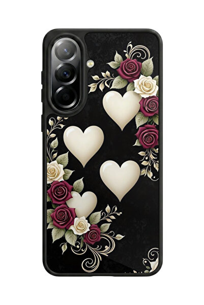 Aksel Kılıf متوافق مع هاتف سامسونج جالاكسي A37 مطبوع، أسود مطفي، سيليكون ناعم...