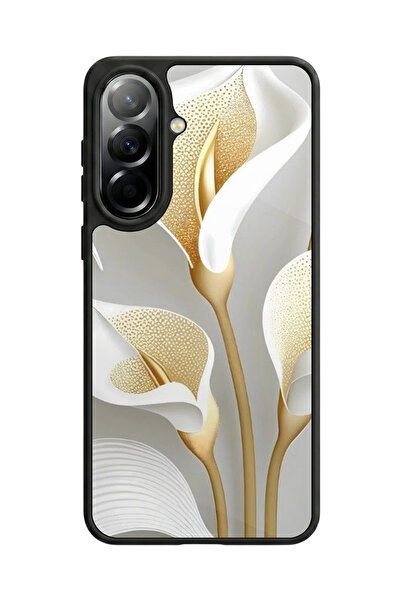 Aksel Kılıf Samsung Galaxy A37 Compatible Printed Case, Matte Black, Soft Sil...