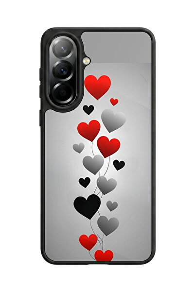 Aksel Kılıf متوافق مع هاتف سامسونج جالاكسي A57 مطبوع، أسود مطفي، سيليكون ناعم...